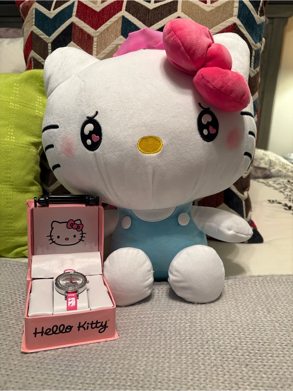 Sanrio NWT Hello Kitty Backpack & PRE OWNED Crystal Bow Watch Box Set